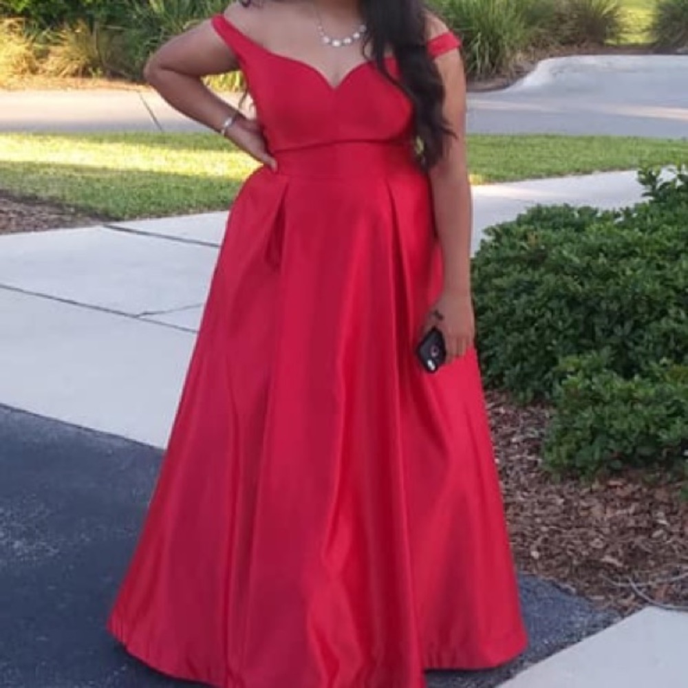 Bee Darlin Red Plus Size Prom Dress